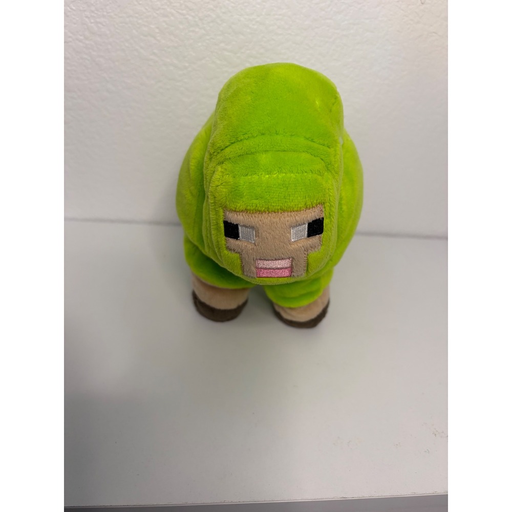 Minecraft Jinx Mojang Lime Green Sheep Plush Stuffed Animal Toy 7 Inch